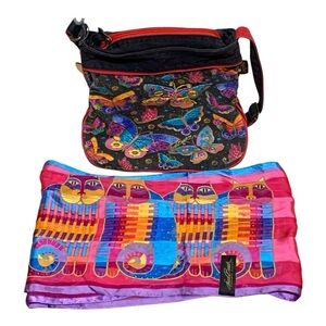 Vintage Laurel Burch Bag & Scarf Bundle